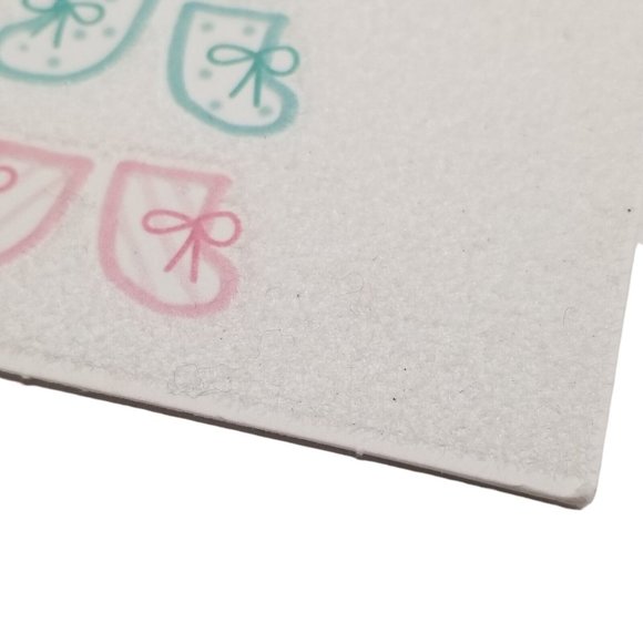 New Baby Shower Greeting Card Bootie Call Unisex Congratulations Fuzzy Flocked - Picture 6 of 8